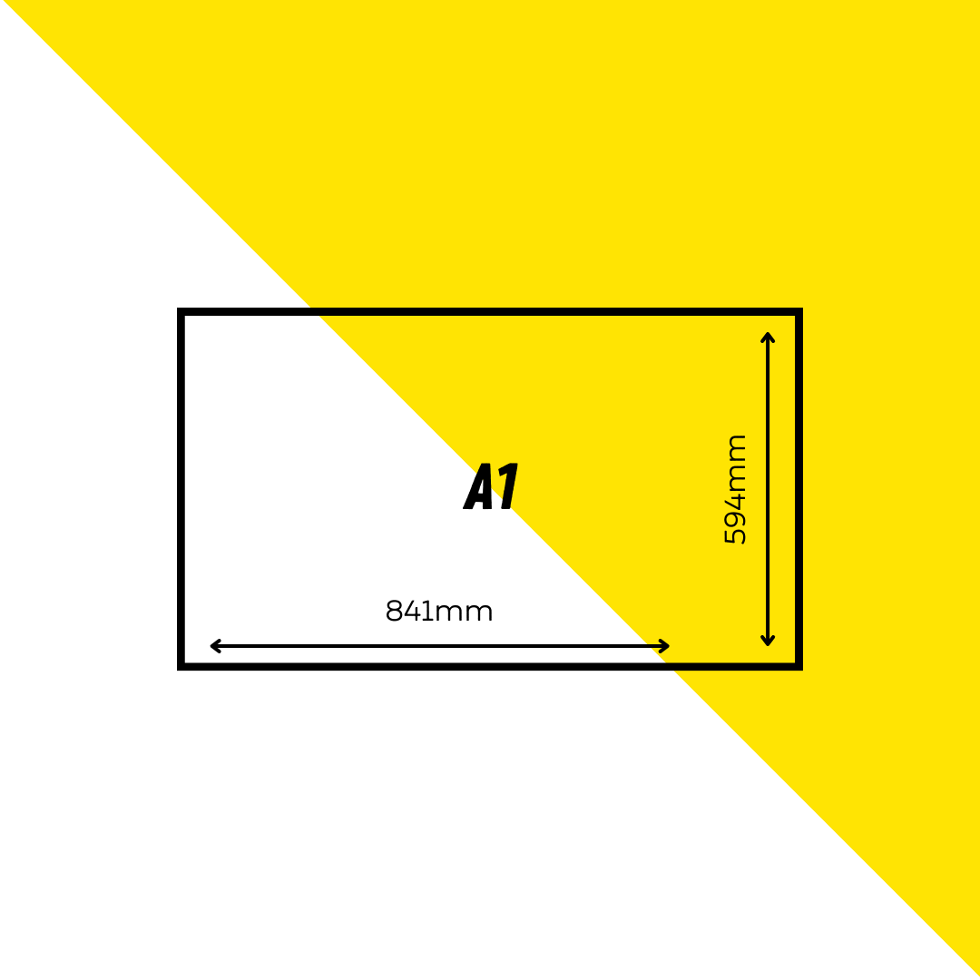 A1 Size | 841mm x 594mm