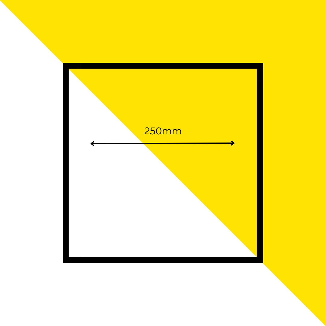 250mm Acrylic Square